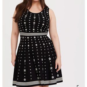 Torrid Star Sweater Knit Skater Dress